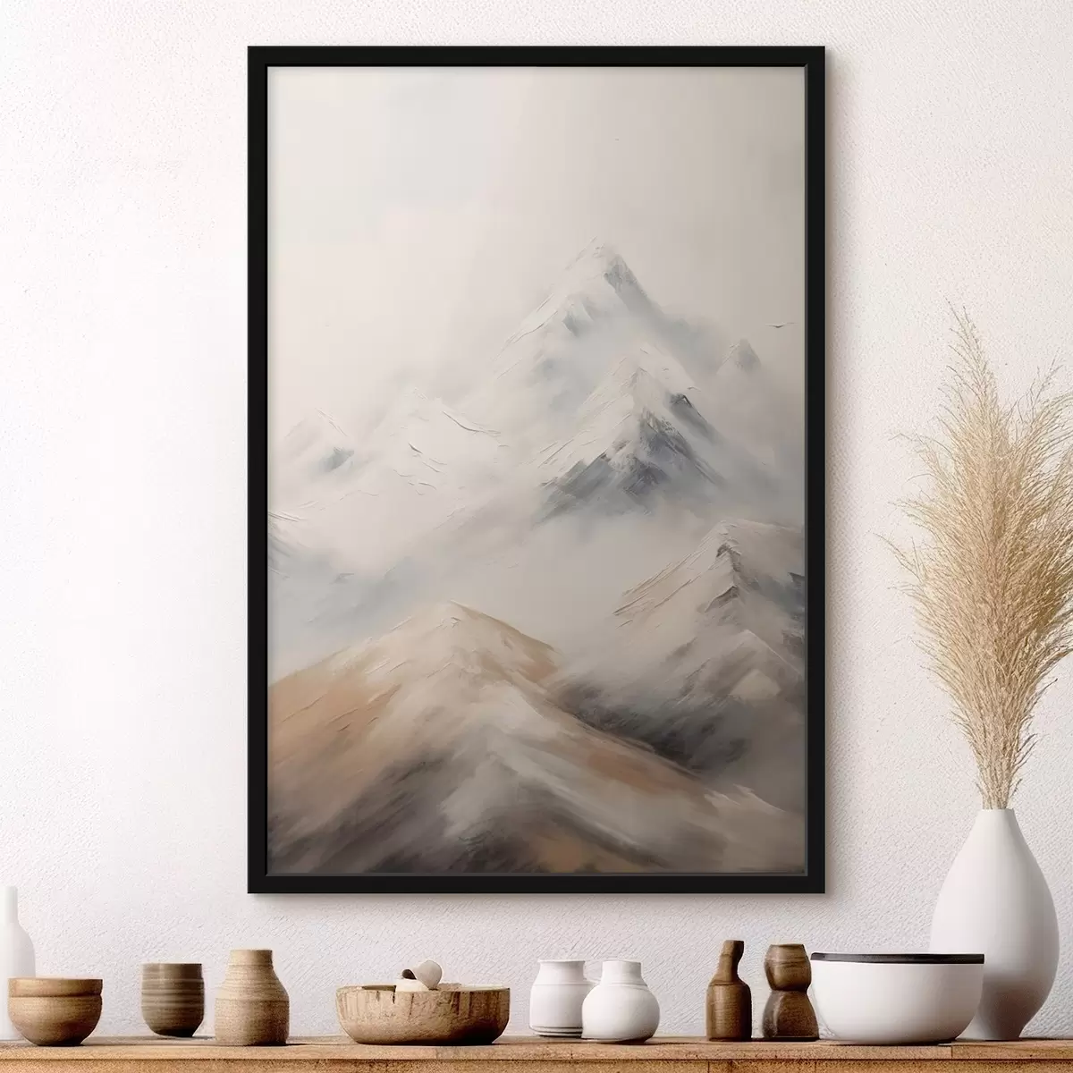 Affiche Pics montagneux brumeux f43285