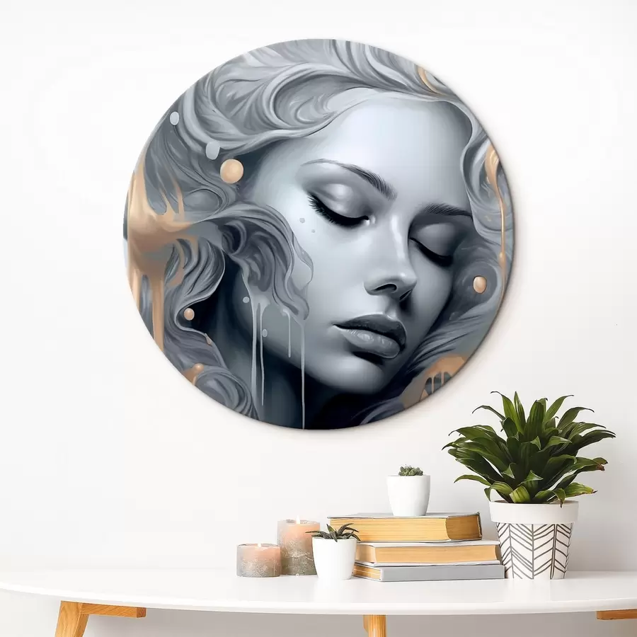  Schilderijen Portret met vloeiende lijnen r43278