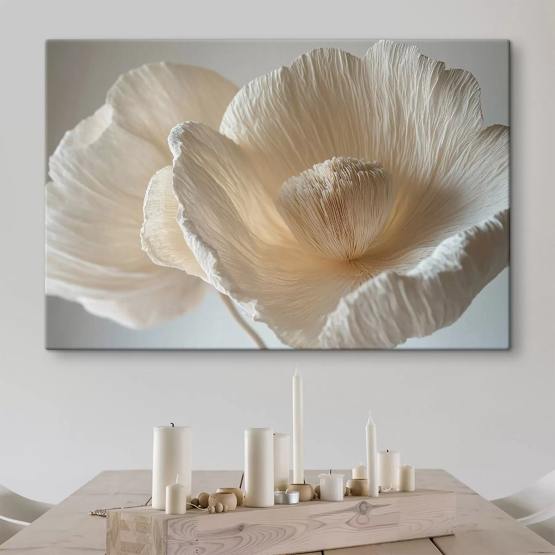  Schilderijen Grote beige bloem s43332