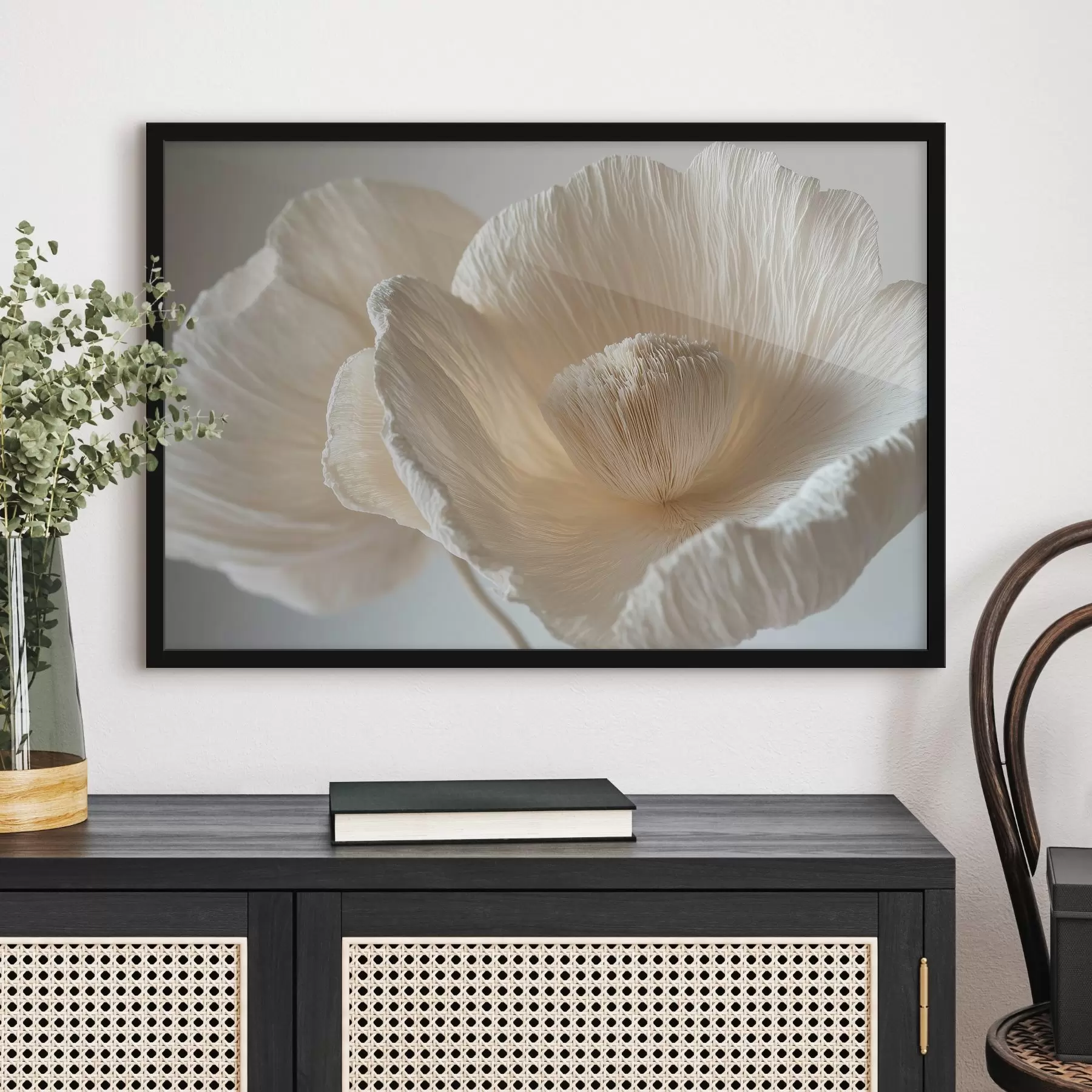 Fotobehang Grote beige bloem f43332