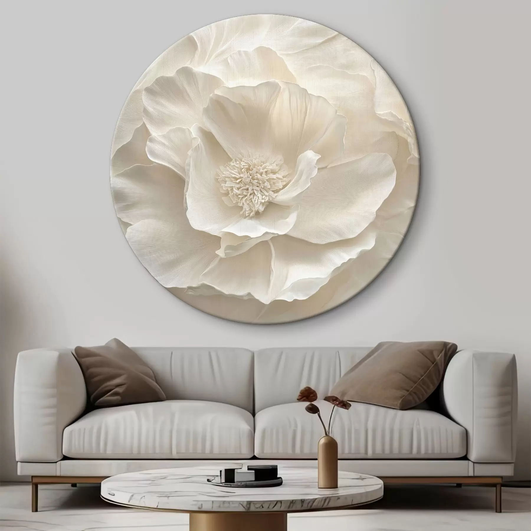  Schilderijen Grote luchtige witte pioenrozen r43312