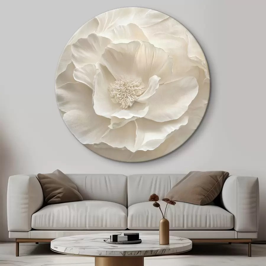  Peintures Grandes pivoines blanches aériennes r43312