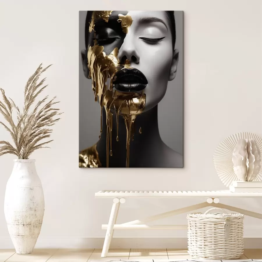  Peintures Personnes, fille aux lèvres noires s43337