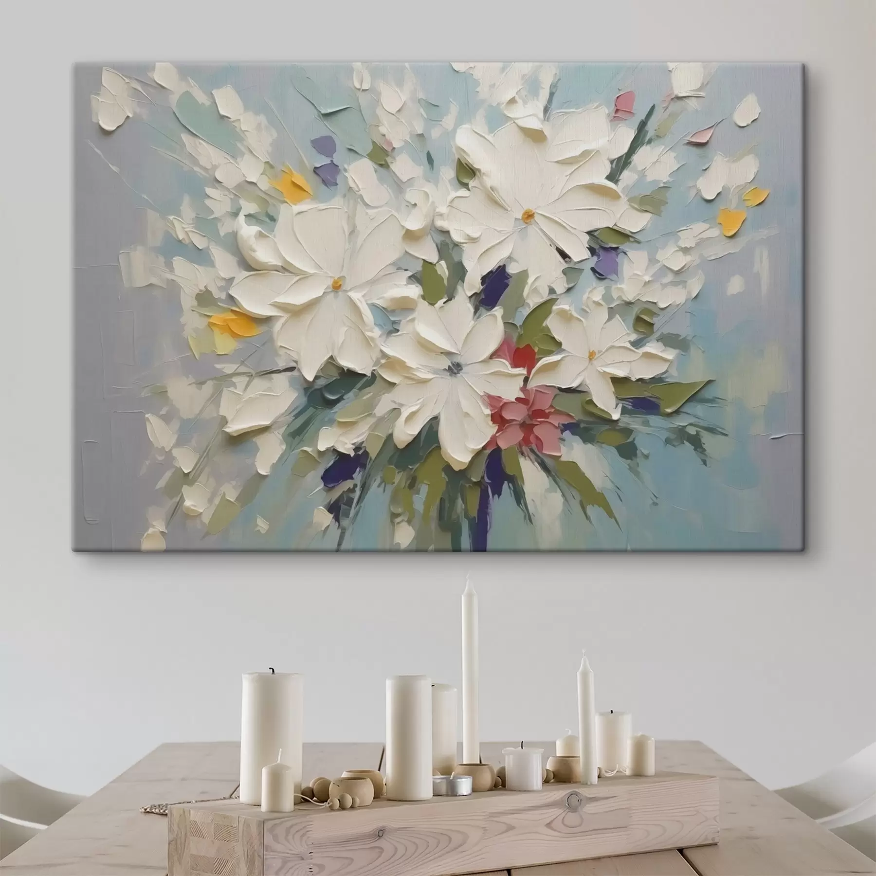 Papier peint photo Peinture imitation bouquet de fleurs s43348