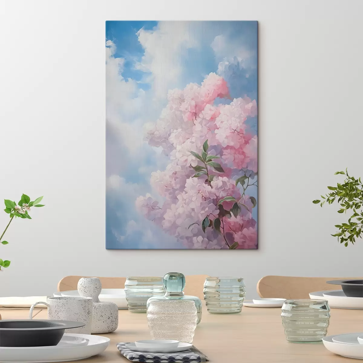  Peintures Fleurs délicates sur fond de ciel s43350