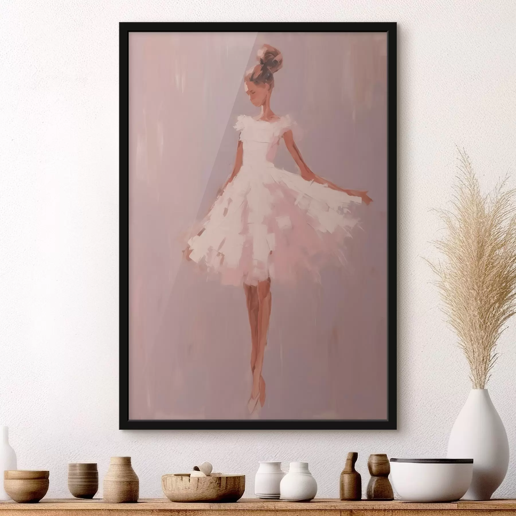 Fotobehang Ballerina abstract imitatieschilderij f43342
