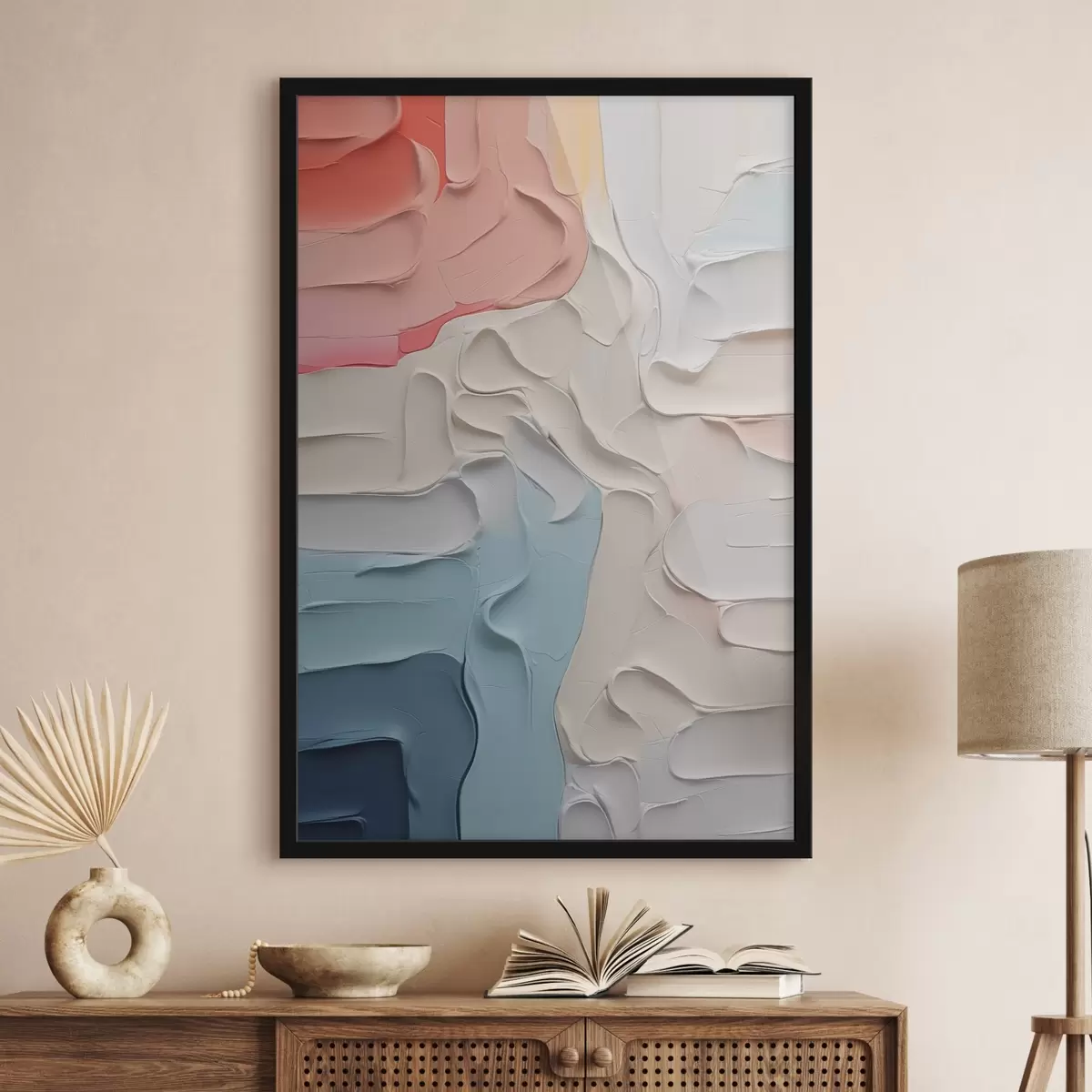 Poster Abstractie imitatie van schilderkunst f43347