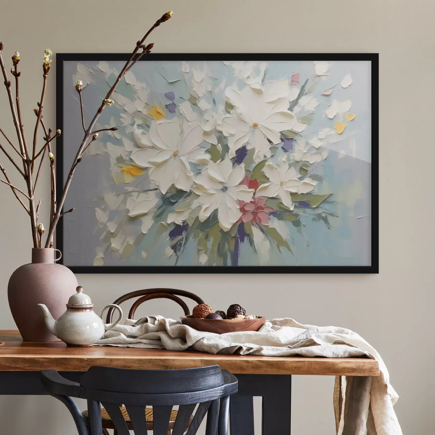 Papier peint photo Peinture imitation bouquet de fleurs f43348