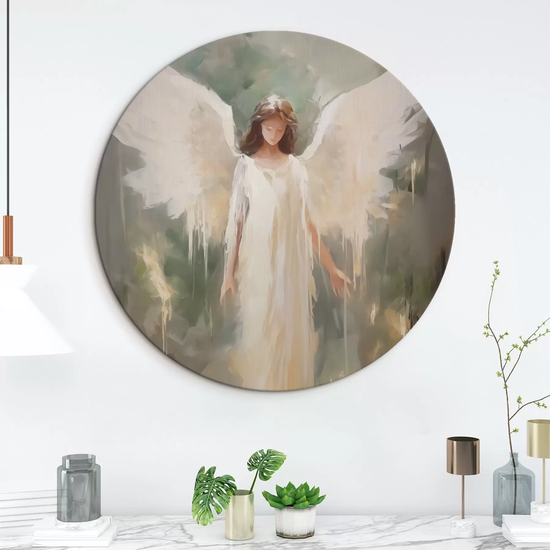 Fotobehang Abstract engel imitatieschilderij r43353