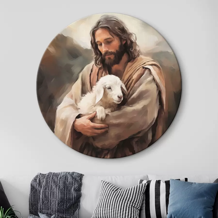  Schilderijen Jezus met het lam r43356