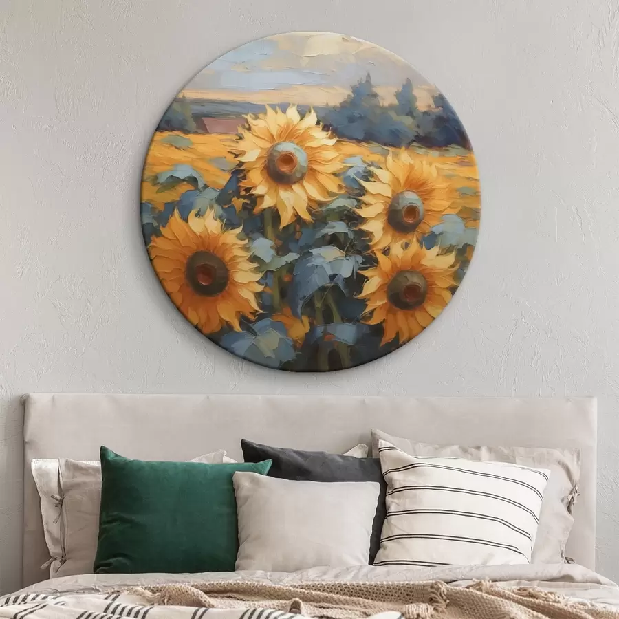  Schilderijen Zonnebloemen imitatieschilderij r43359