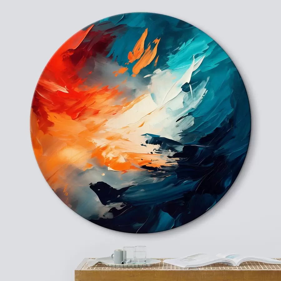  Schilderijen Abstract schilderij met grote expressieve penseelstreken r43363