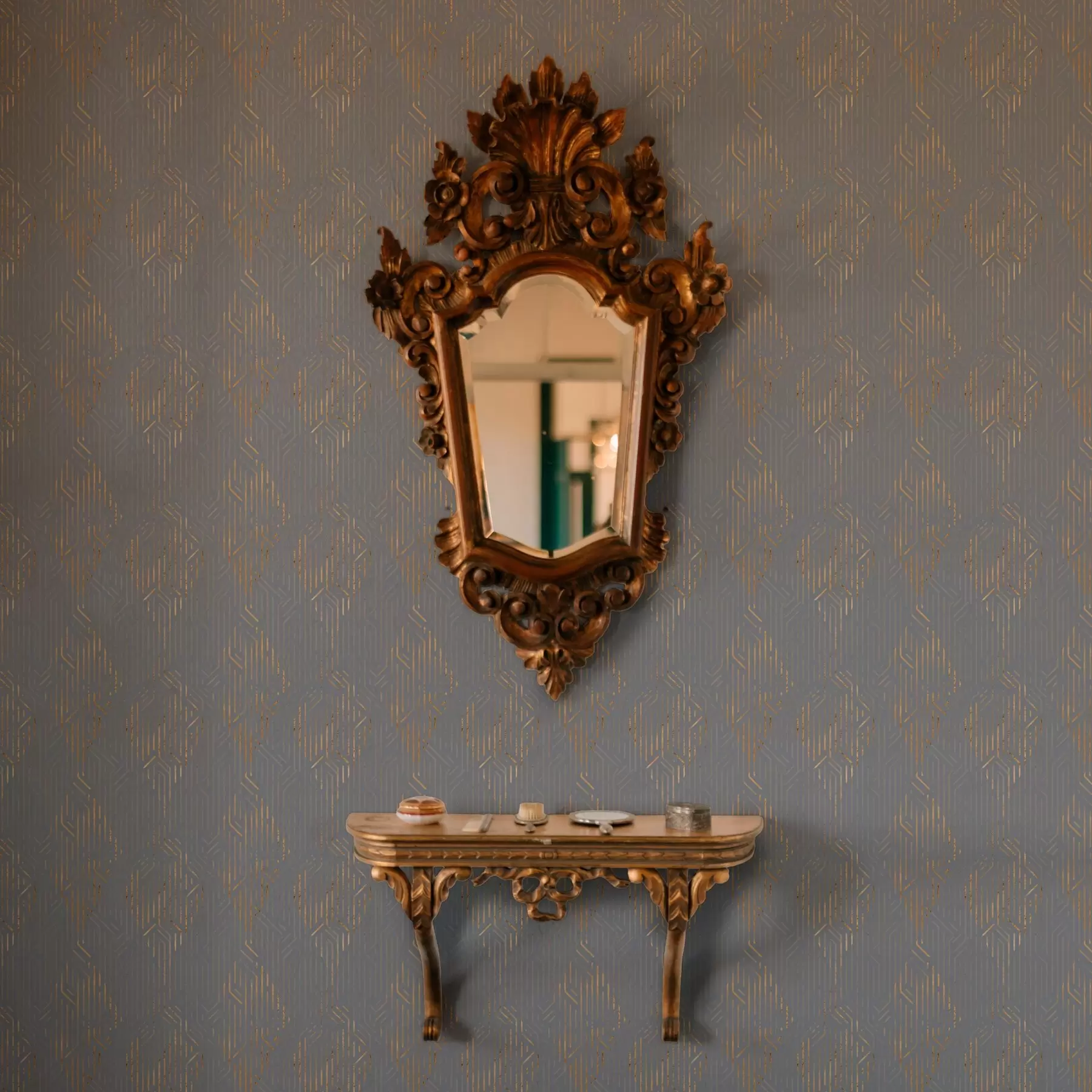 Fotobehang Geschuurde gele ruitjes a00014
