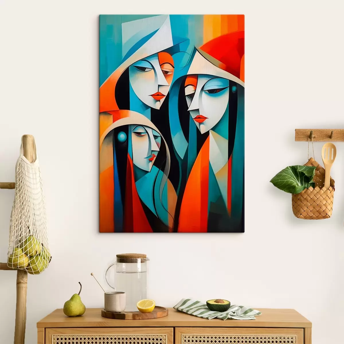  Peintures Image abstraite de portraits féminins s43411