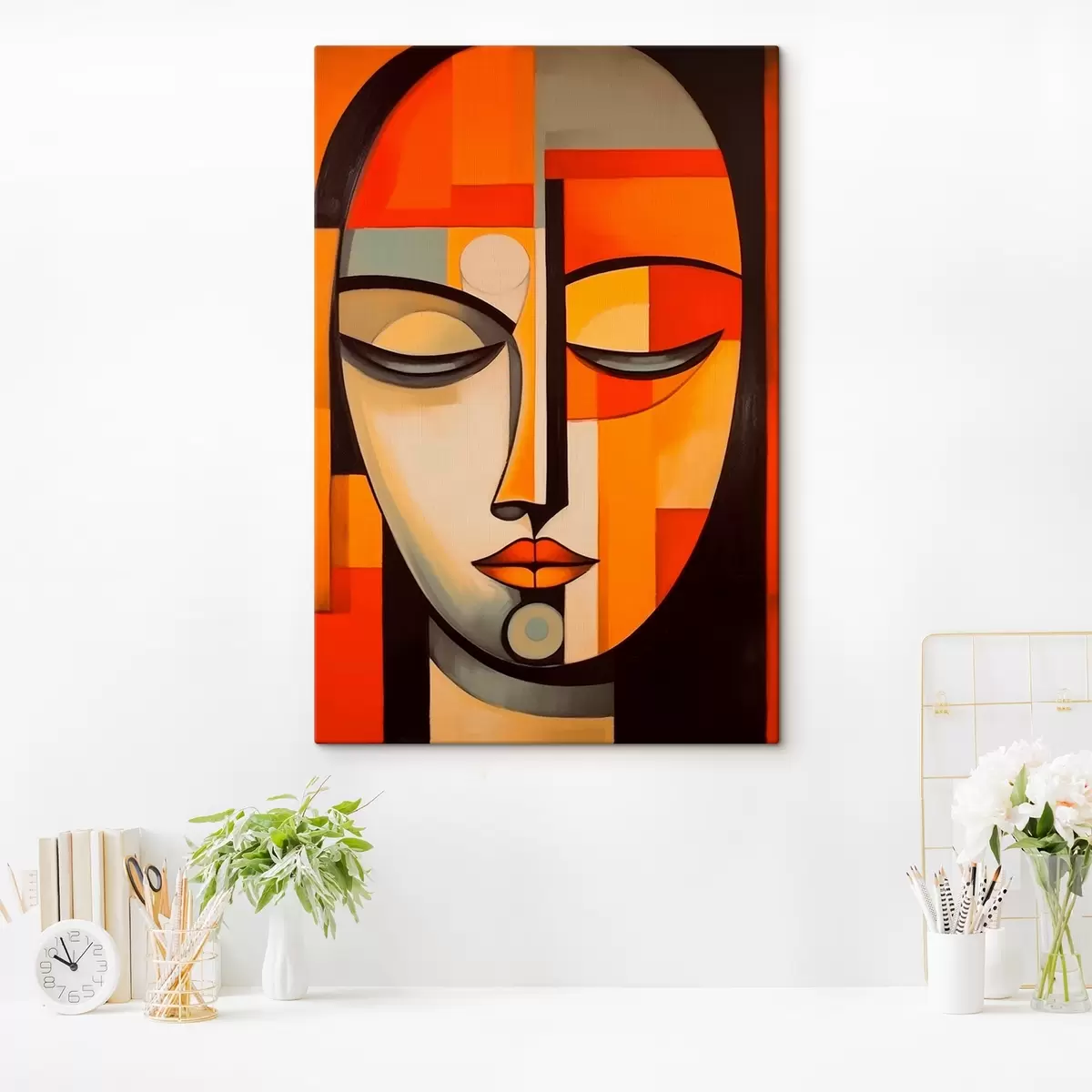  Peintures Portrait géométrique de style moderniste s43412