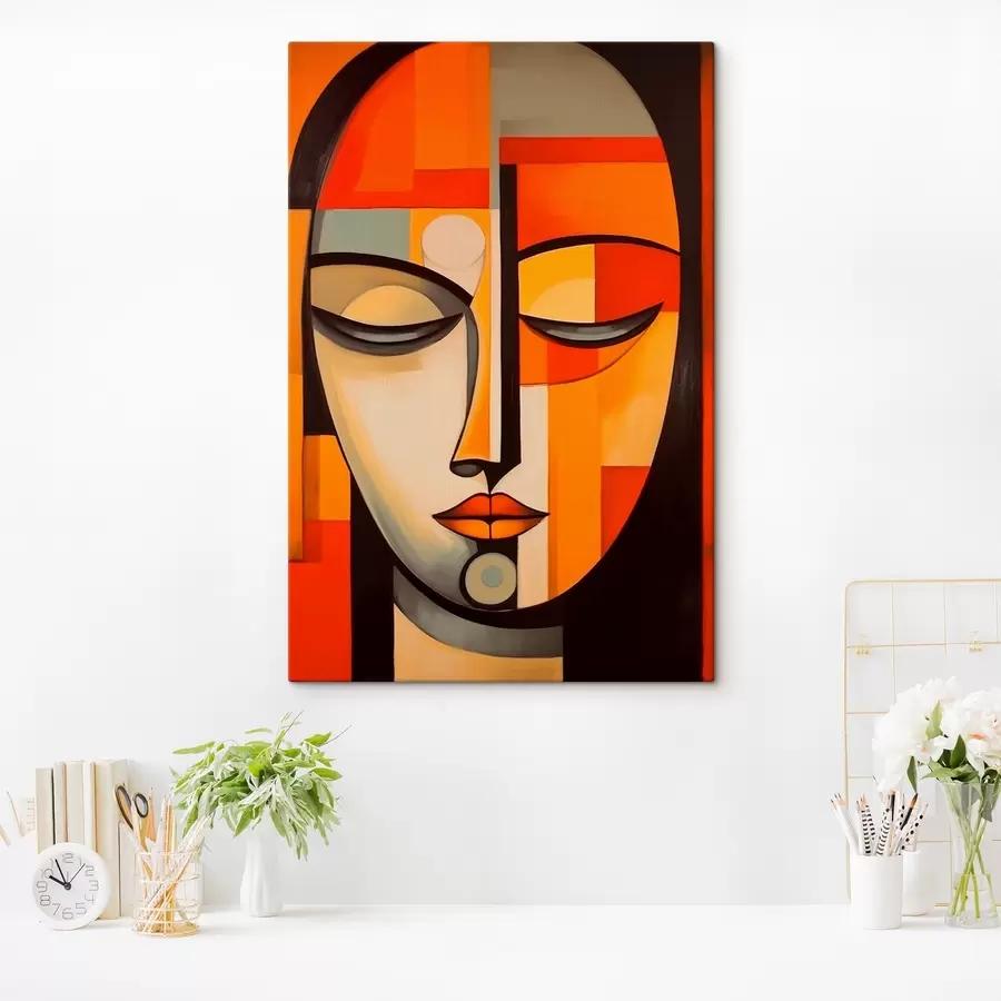  Peintures Portrait géométrique de style moderniste s43412