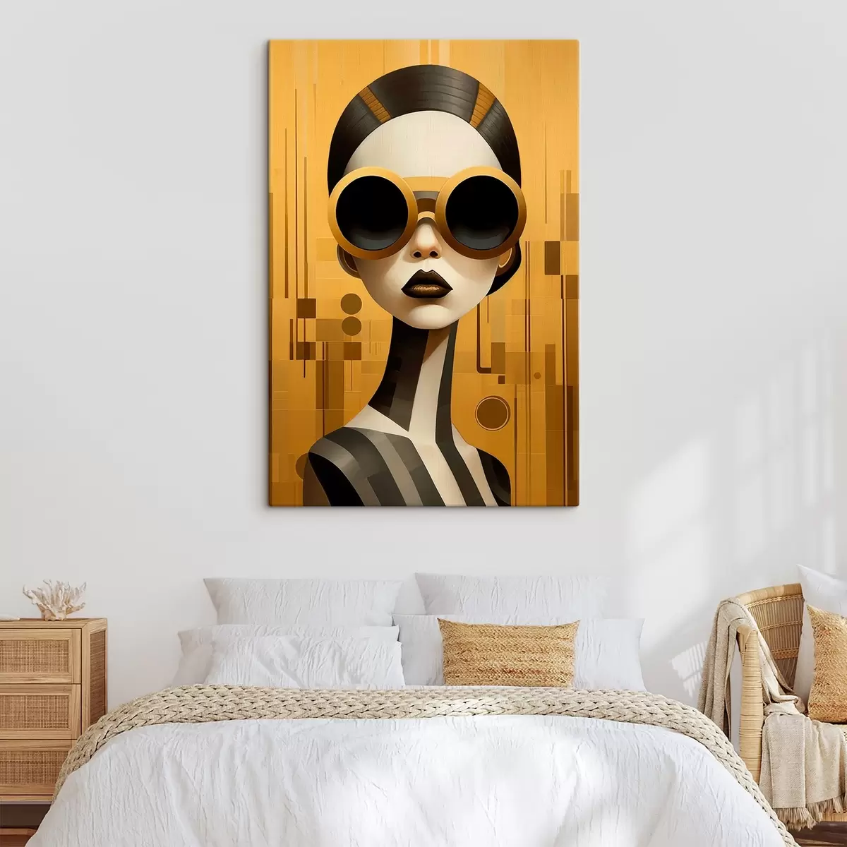  Peintures Portrait féminin décoratif dans un style rétro s43415