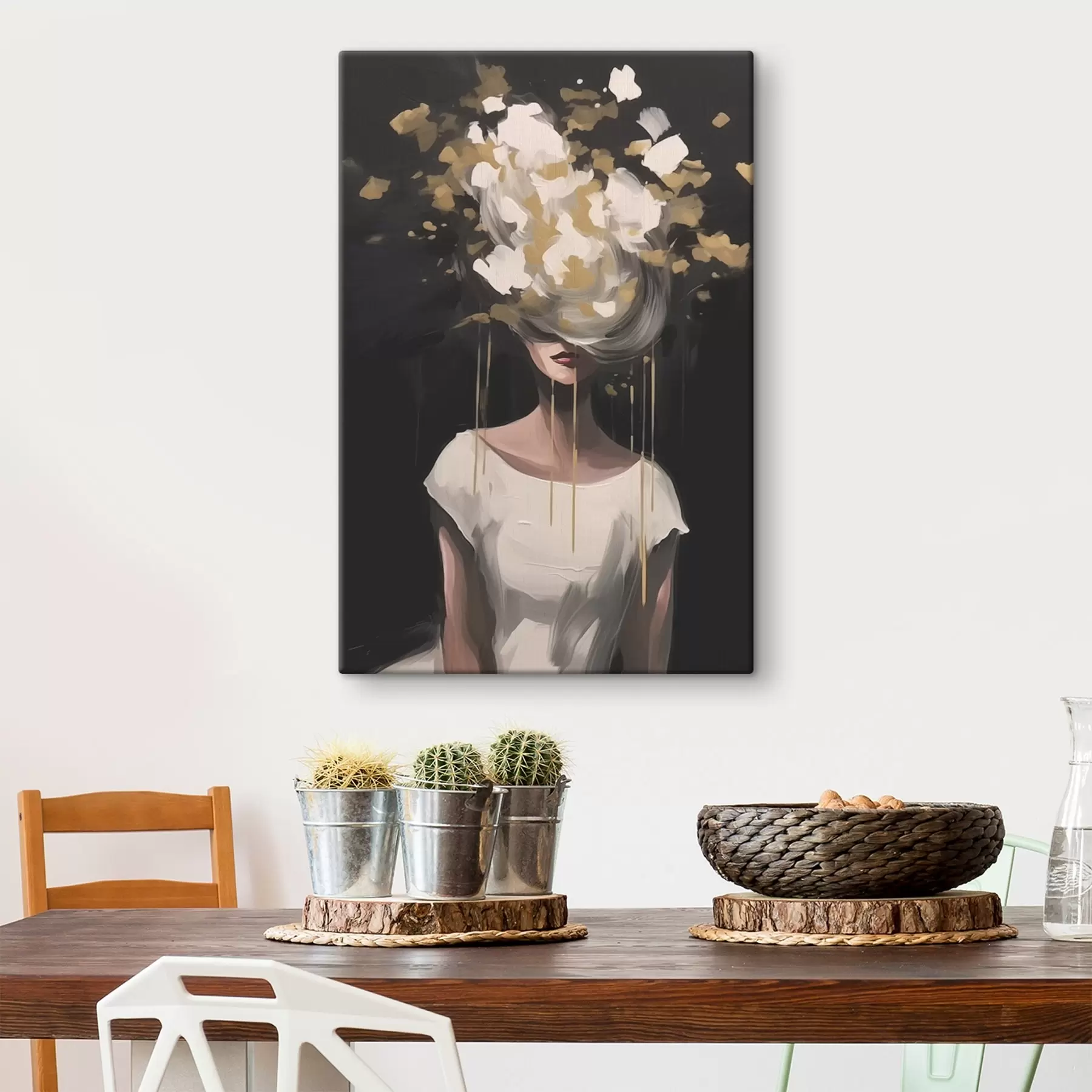 Papier peint photo Image abstraite d'une silhouette féminine s43418