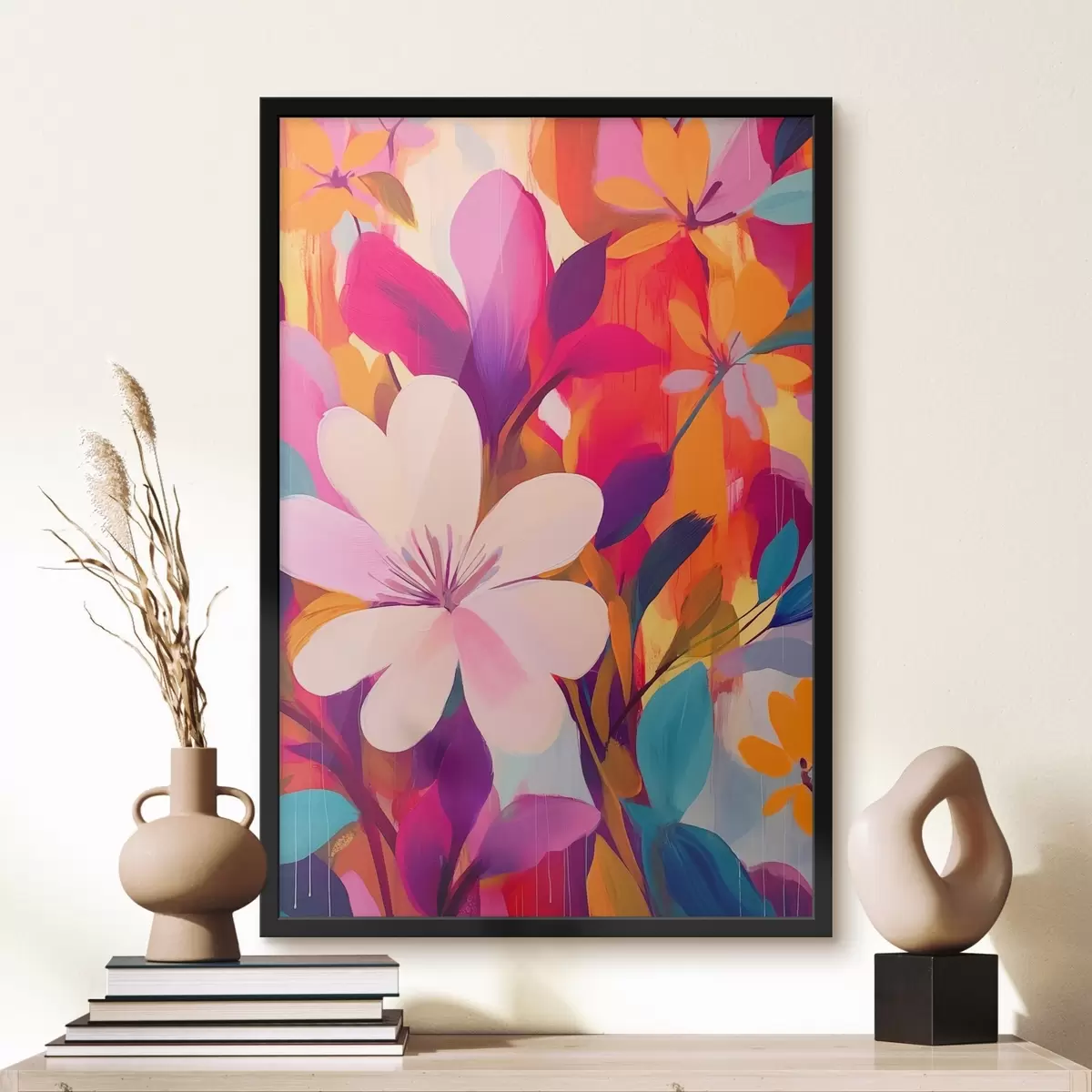 Poster Abstracte bloemencompositie f43414