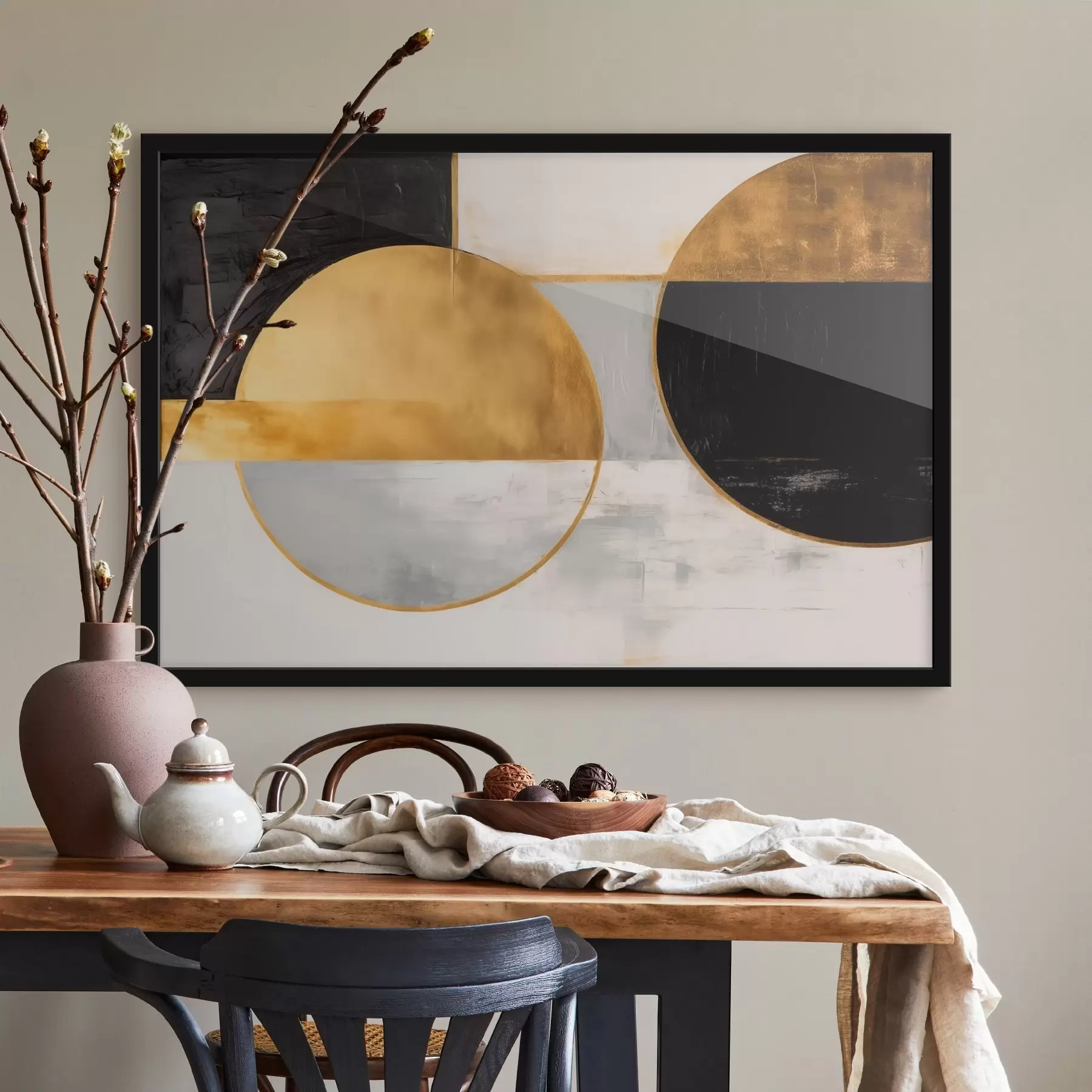 Fotobehang Geometrische compositie in minimalistische stijl f43420