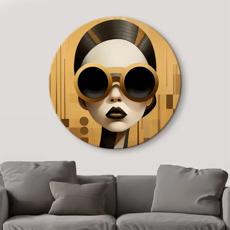  Schilderijen Decoratief vrouwenportret in retrostijl r43415