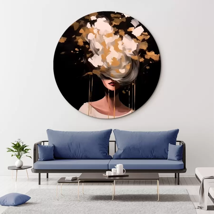  Schilderijen Abstract beeld van vrouwelijk silhouet r43418