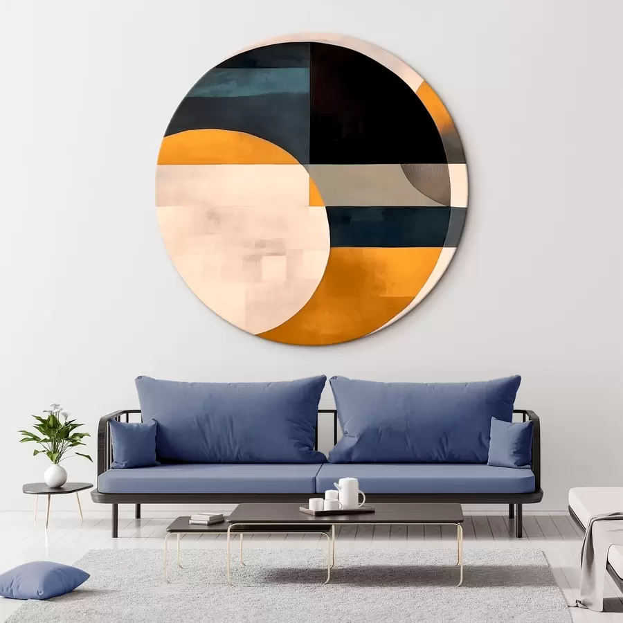  Peintures Composition géométrique dans un style minimaliste r43419