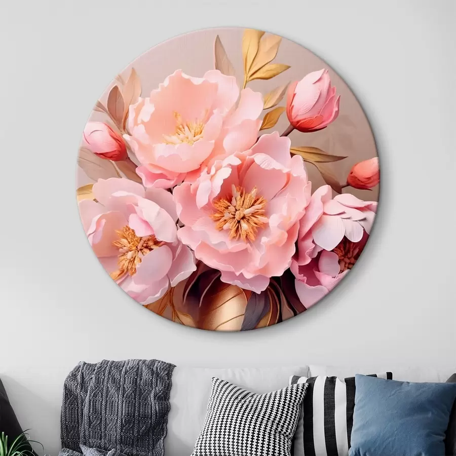  Schilderijen Vaas met pioenen r43422