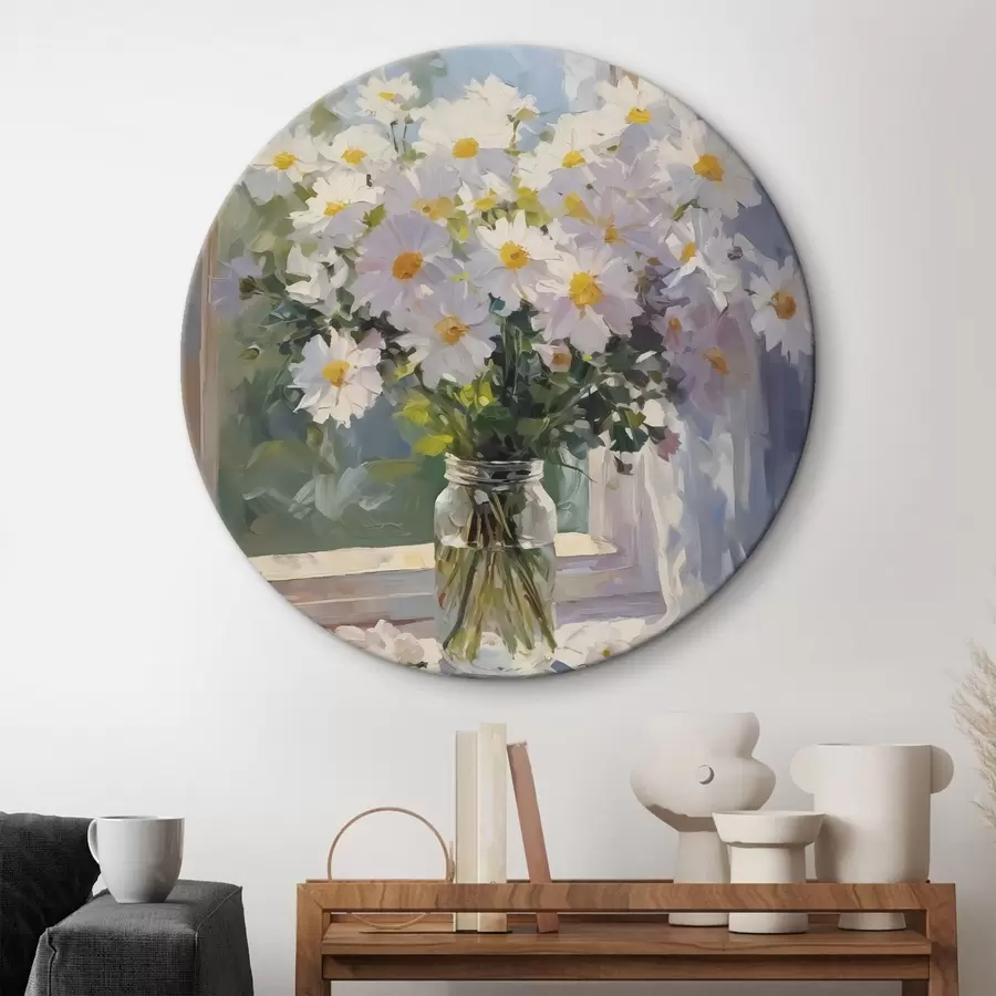  Schilderijen Madeliefjes in een vaas imitatie van schilderij r43434