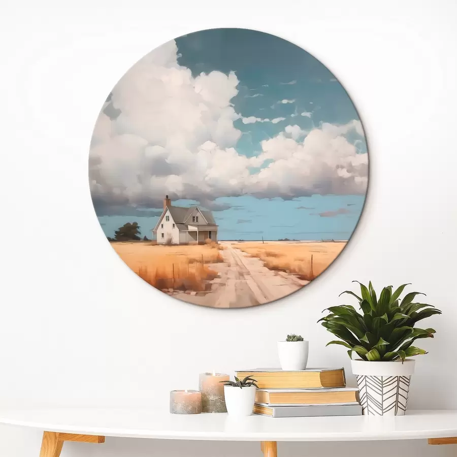  Schilderijen Huis in het veld imitatie van schilderkunst r43440