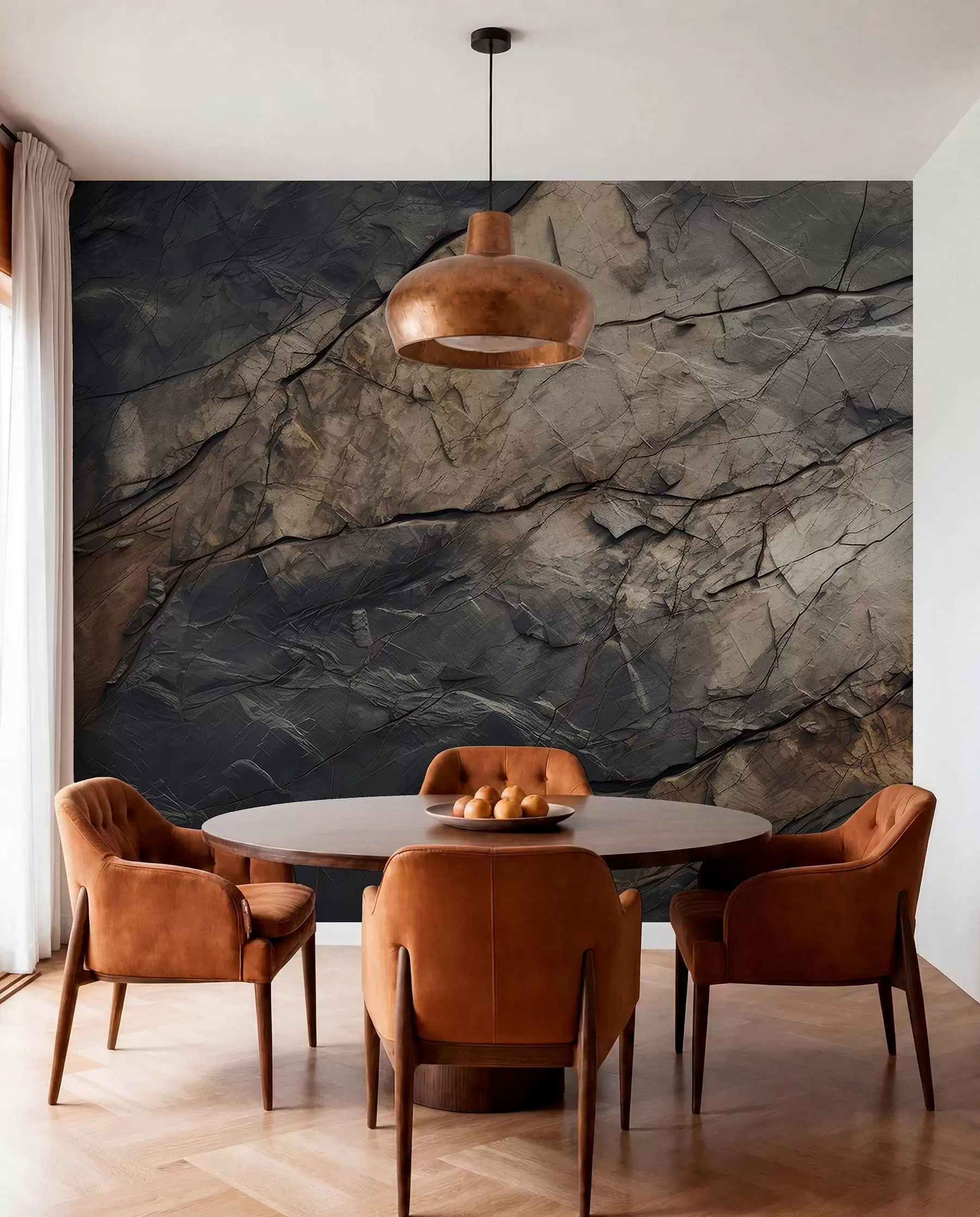 Fotobehang Donkere steensporen w03561