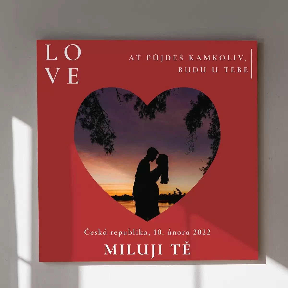  Schilderijen Eindeloze liefde in de gloed van de zonsondergang s43608