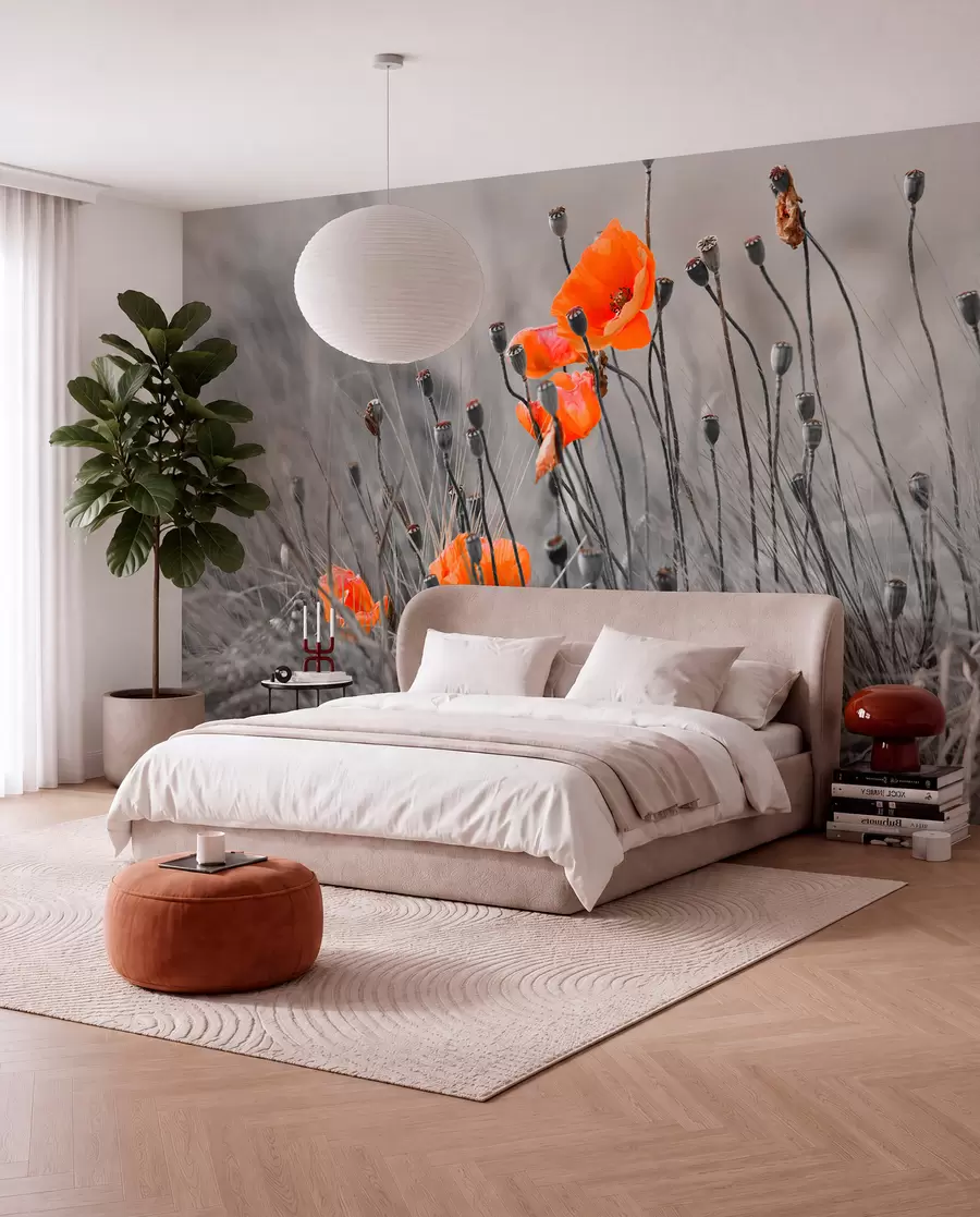 Papier peint photo Coquelicots des champs u53411