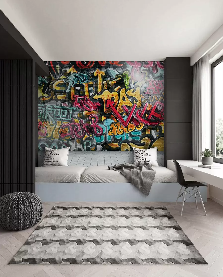 Papier peint photo Graffiti haut en couleur u56045