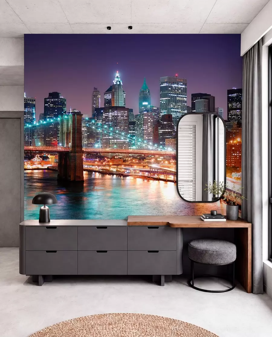 Fotobehang Brooklyn Bridge, New York u57210