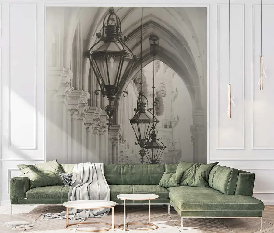 Fotobehang Straatlantaarn, lamp e art u57433