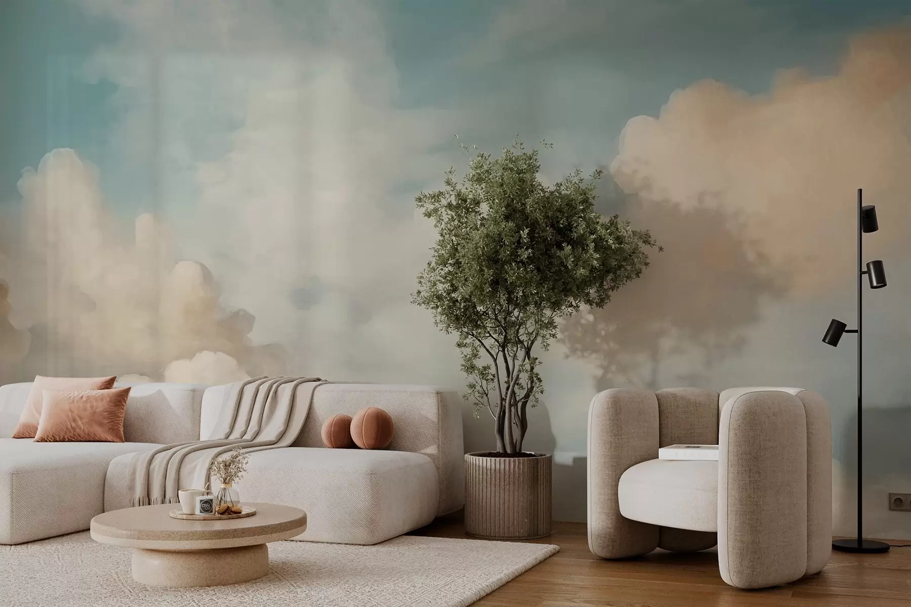 Fotobehang Bewolkte lucht w03505