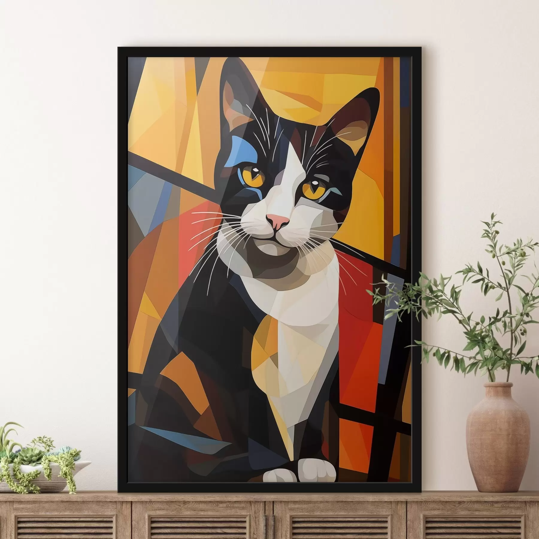 Fotobehang Geometrische gezichten f43528