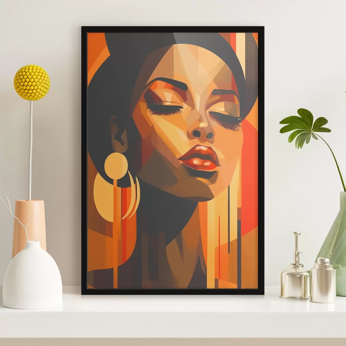 Affiche Abstraction de deux visages f43530