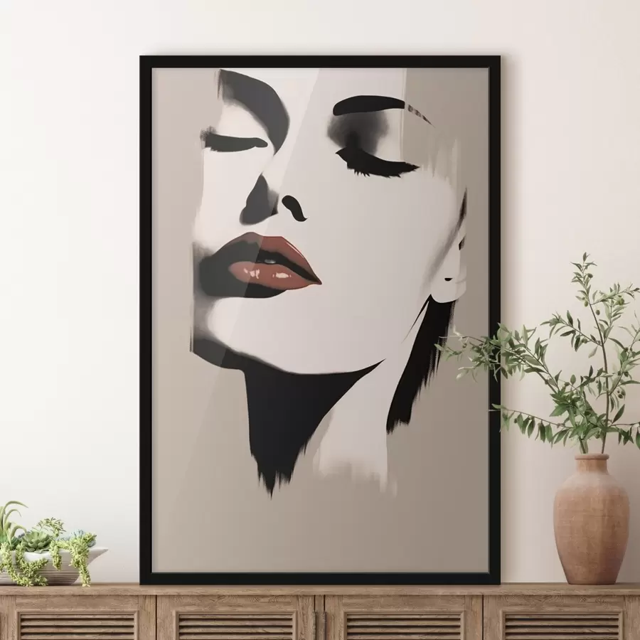 Papier peint photo Portrait de femme minimaliste f43527