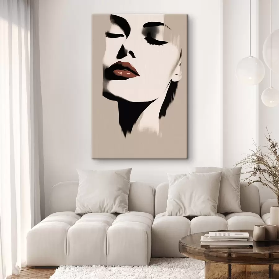  Peintures Portrait de femme minimaliste s43527