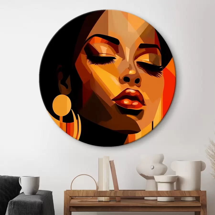  Schilderijen Abstractie van twee gezichten r43530