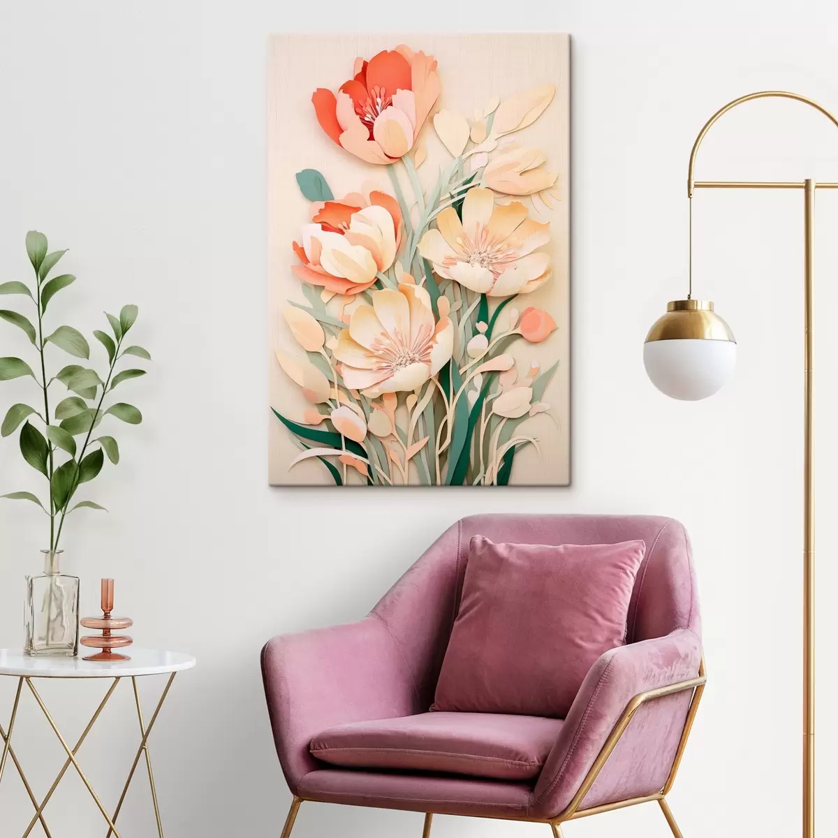  Peintures Fleurs en papier délicates s43568