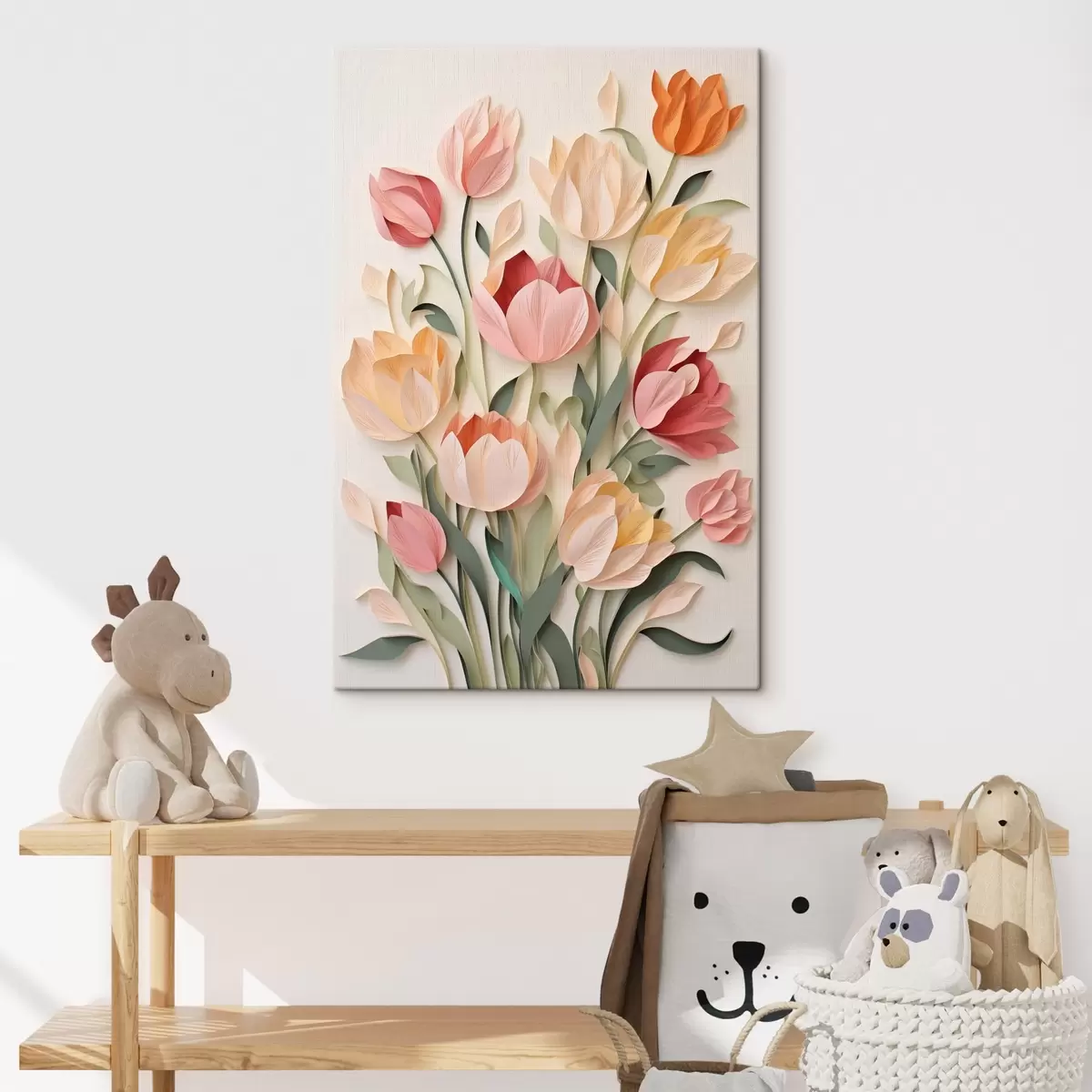  Schilderijen Bloeiende papieren tulpen s43567