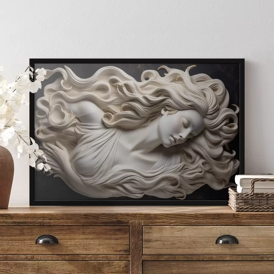 Papier peint photo Bas-relief simulé d'une femme f43546