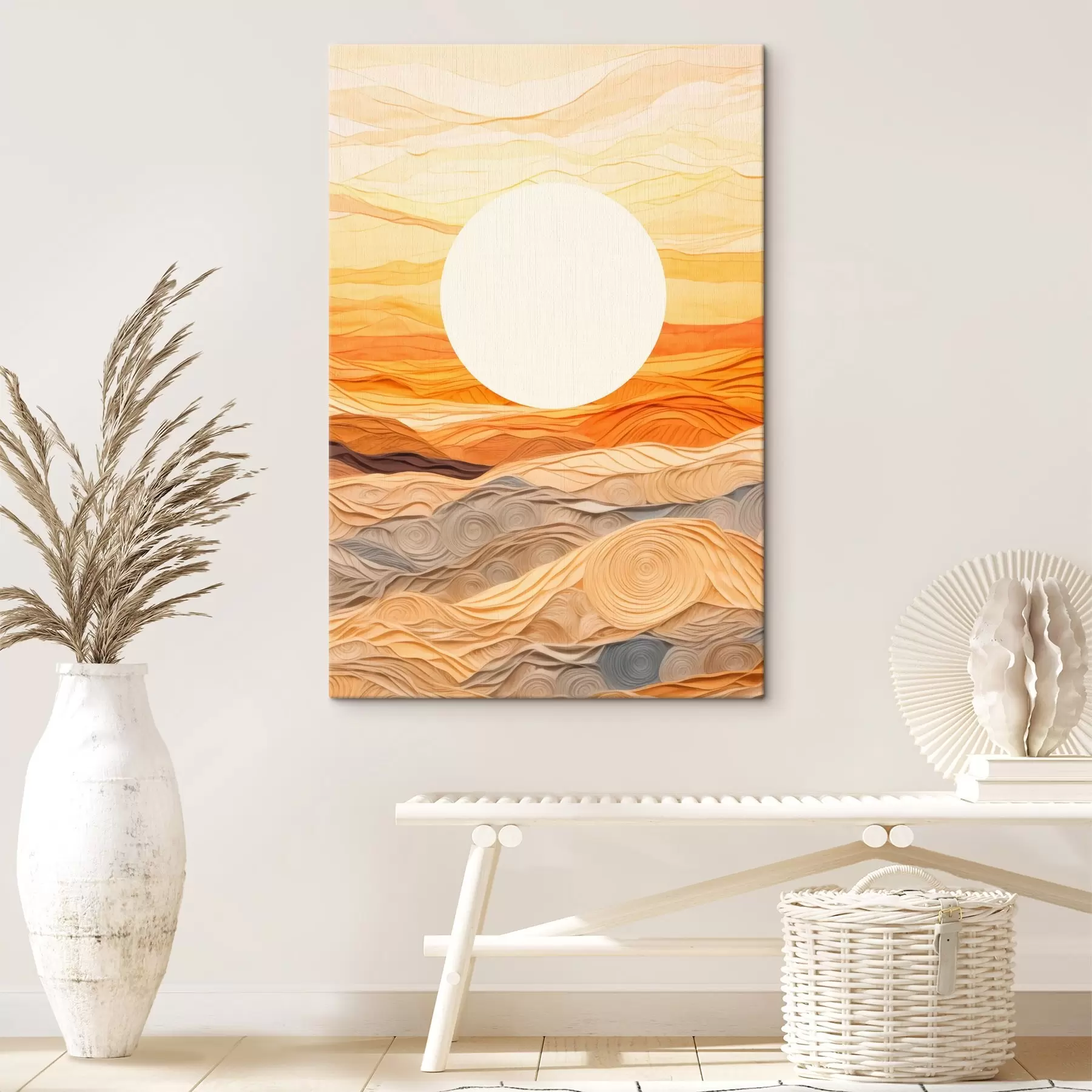  Peintures Vagues du coucher du soleil s43586