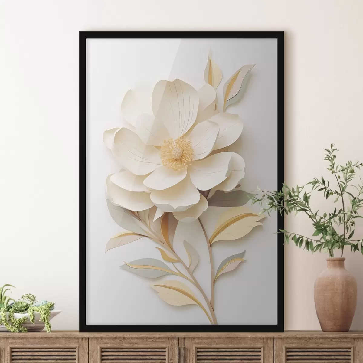 Affiche Elegant Paper Bloom f43569