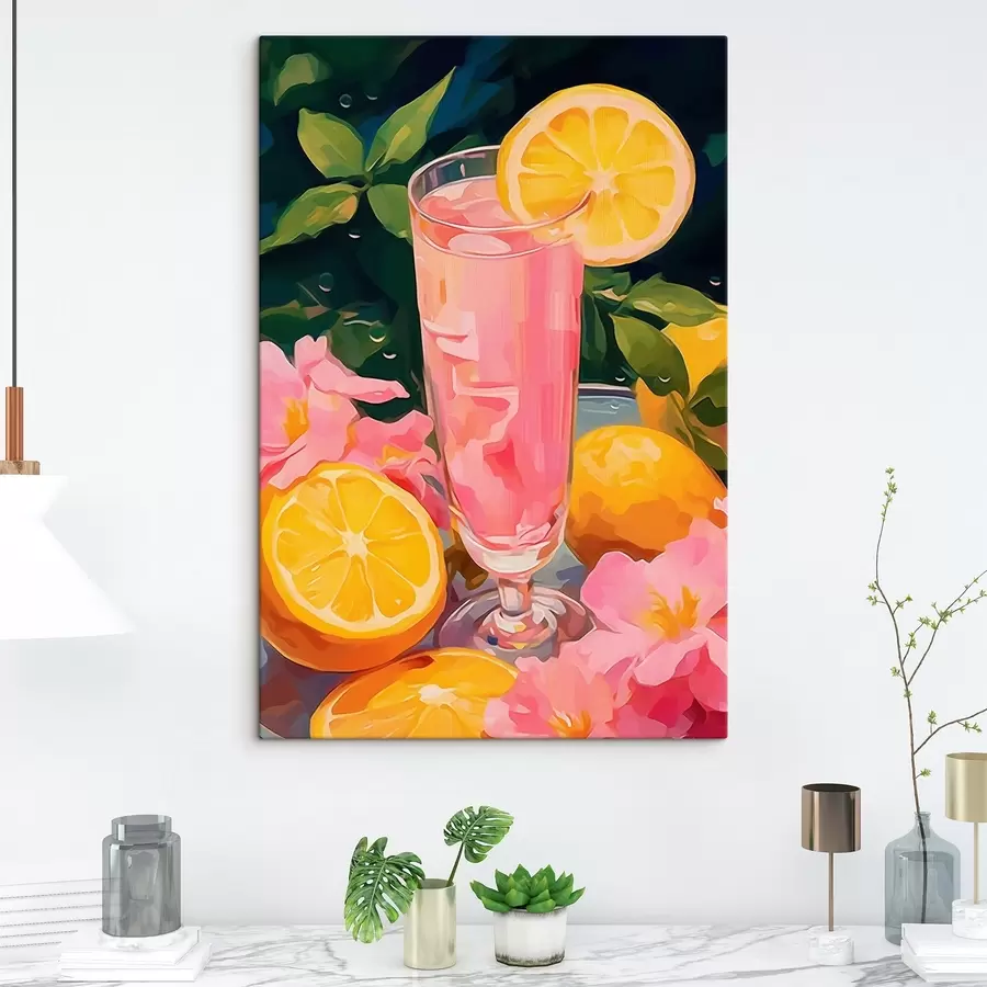  Peintures Boisson rafraîchissante au citron et aux fleurs s43521
