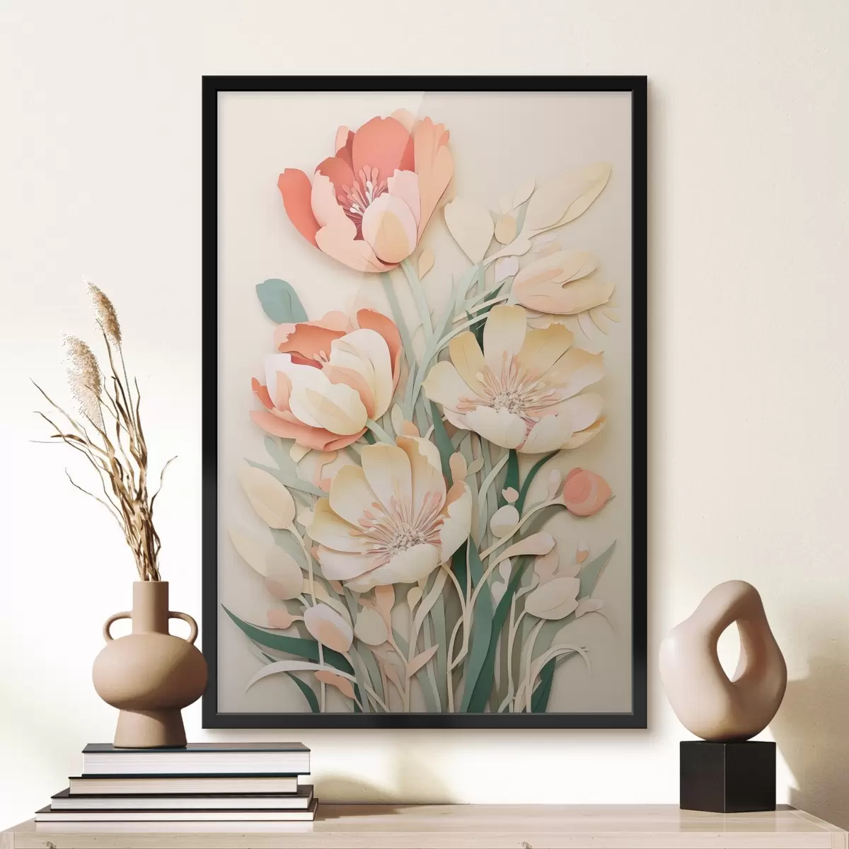 Affiche Fleurs en papier délicates f43568