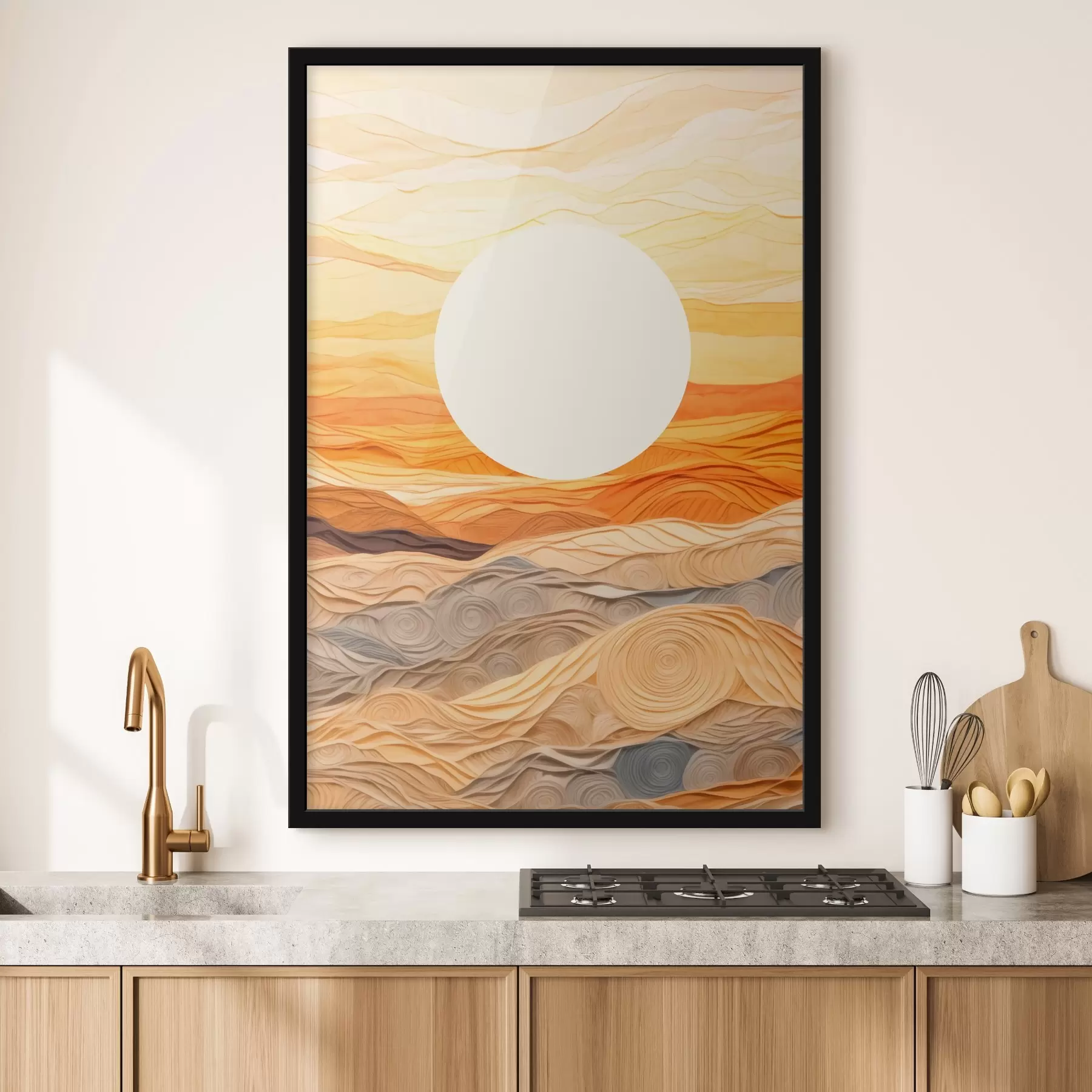 Papier peint photo Vagues du coucher du soleil f43586